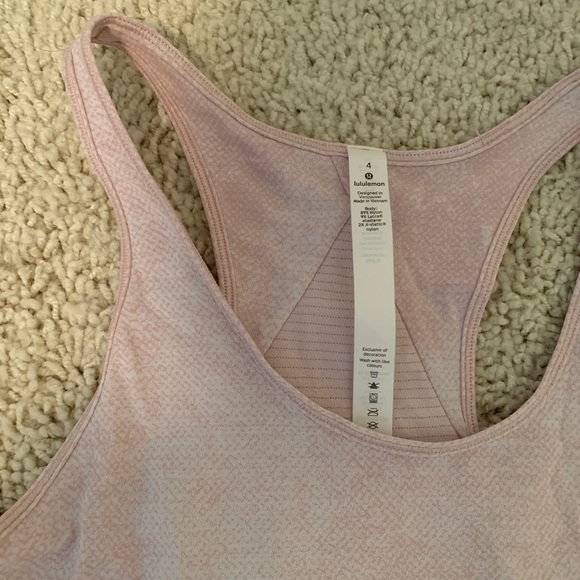 lululemon athletica Tops Lululemon Light Pink Tank Top Poshmark